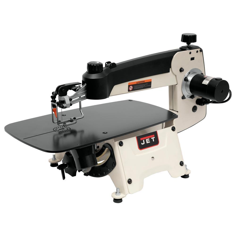 Rikon 16-Inch Variable Speed Scroll Saw vs Jet Scroll Saw - Slant