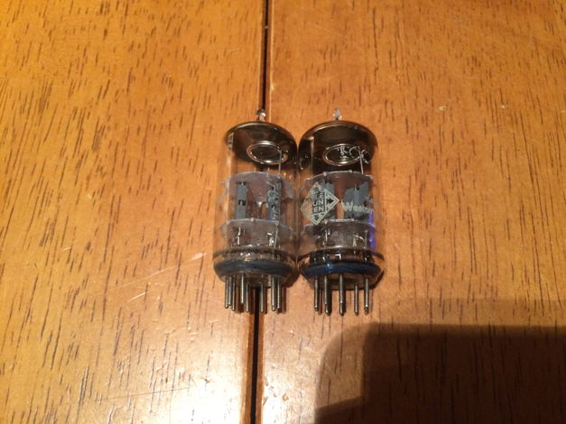 Rare Telefunken  12at7 6201 matched tubes pair test NOS
