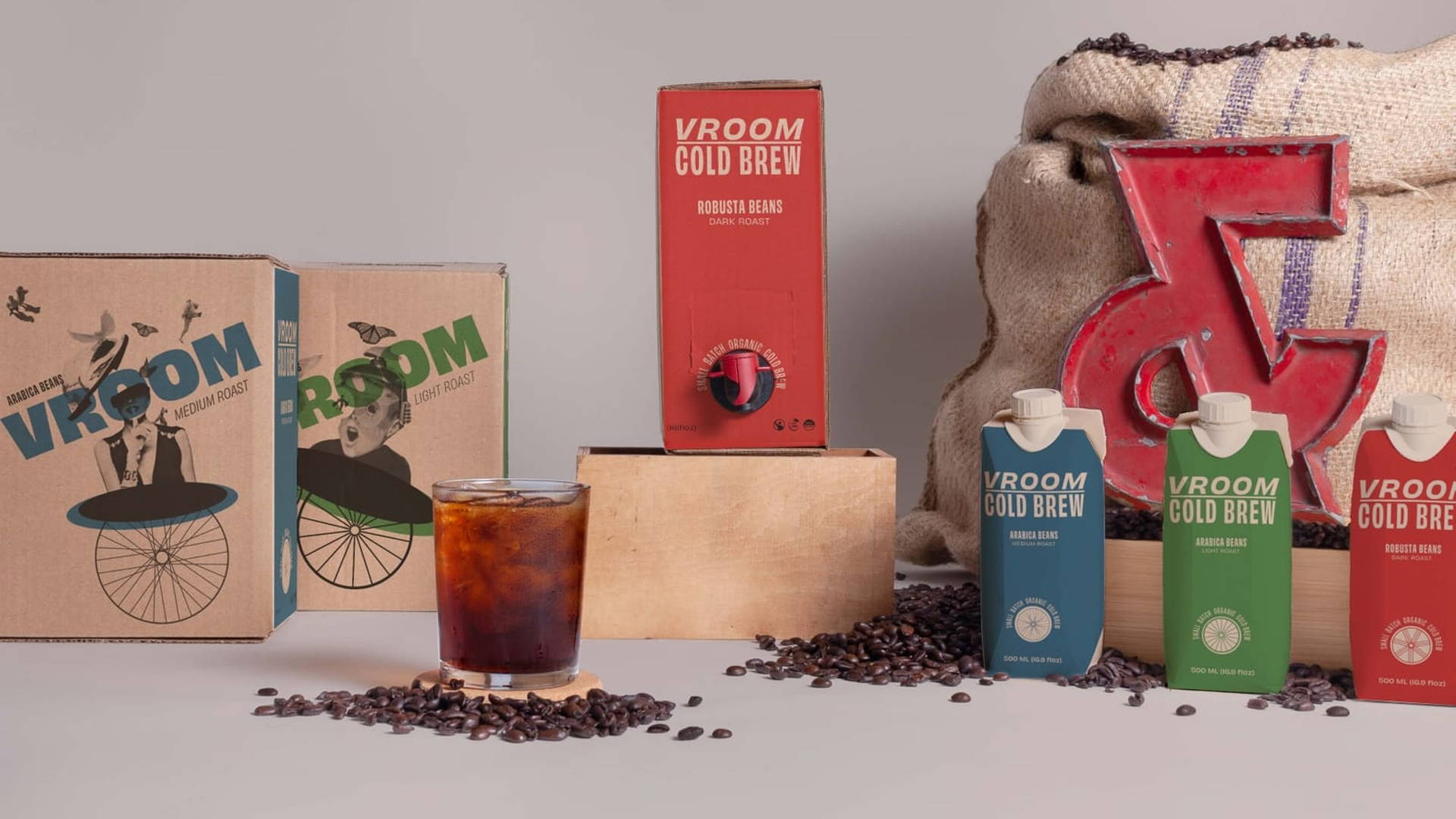 Featured image for Vroom Cold Brew's Packaging Is Inspired By The Dada-Movement