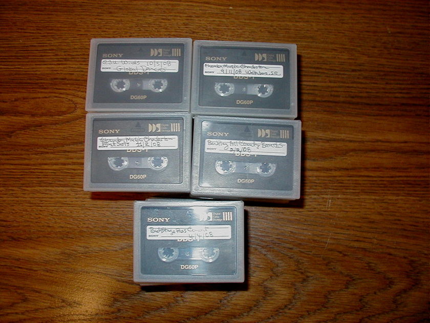 50 SONY DG60P AND MAXELL R125 DAT TAPES DIGITAL AUDIO TAPES - Sony DAT tapes