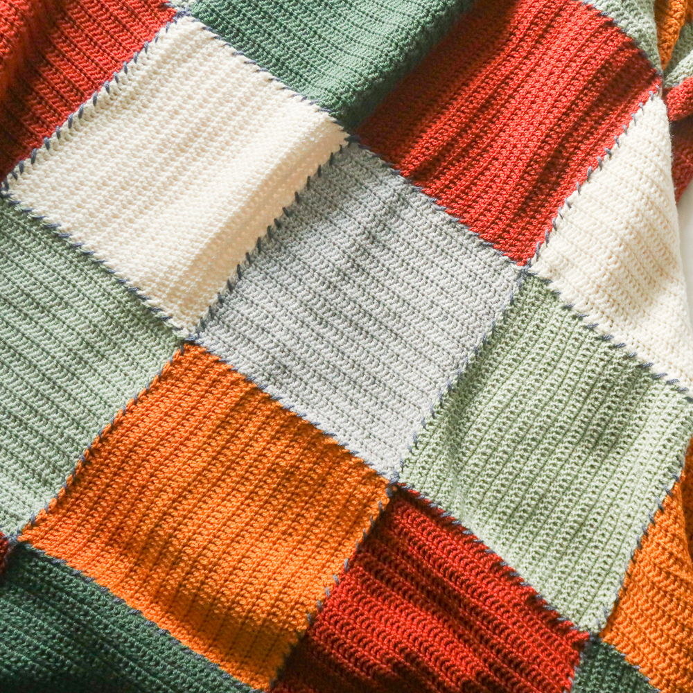 Crochet Beginner Block Blanket