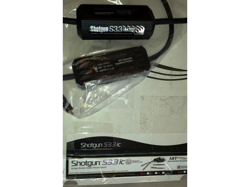 MIT Shotgun S3.3 rca 1M pair; 2C3D. DEMO. ONE PAIR ONLY  Lifetime Wrnty