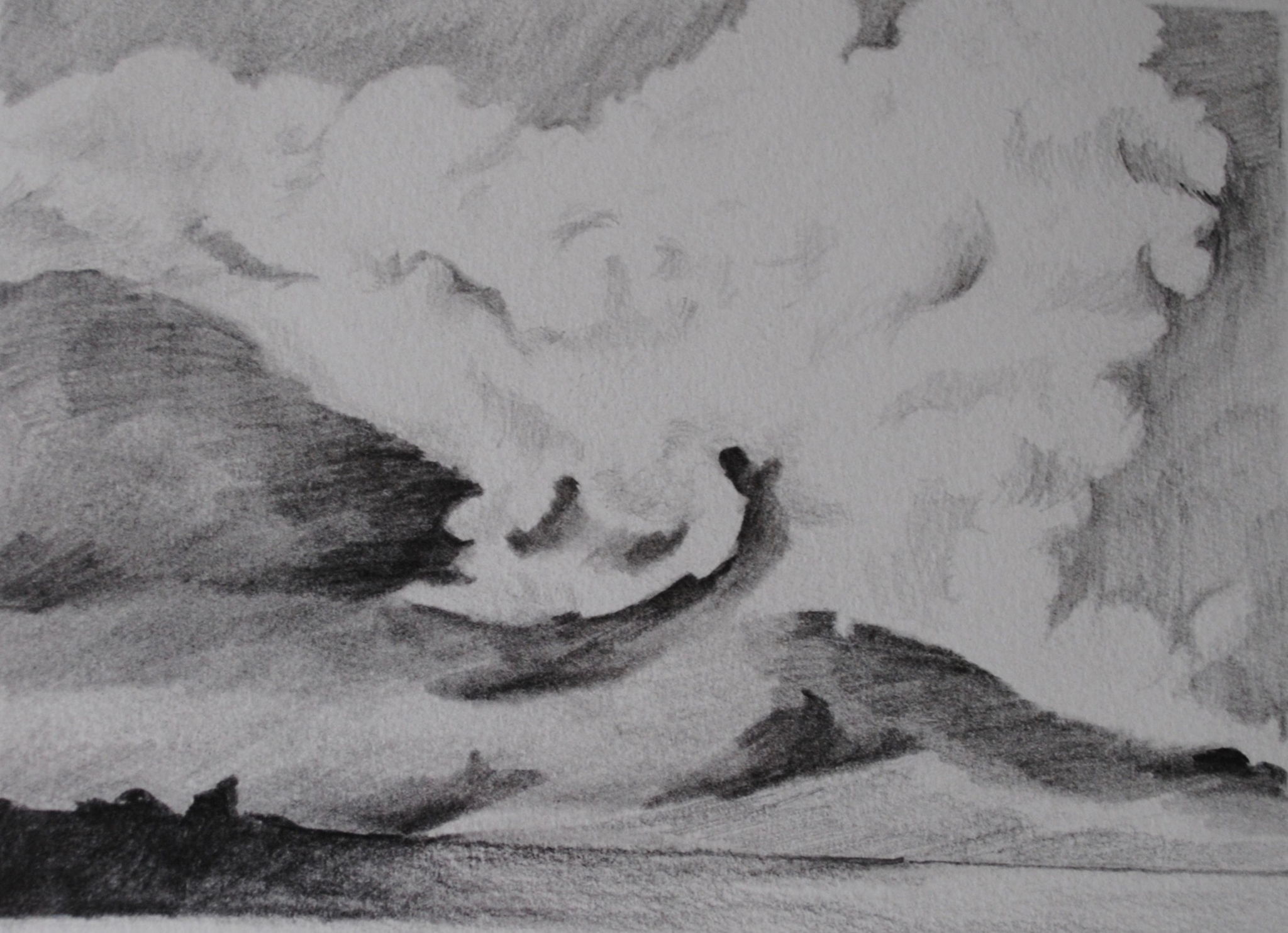 Pencil sketch of clouds