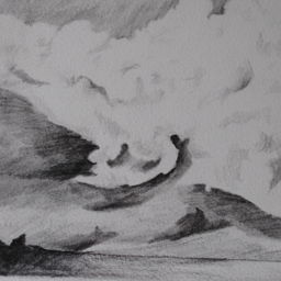 Pencil sketch of clouds