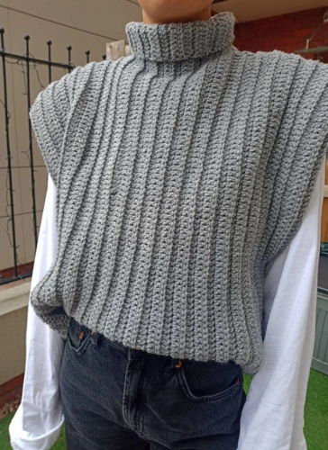 Padrão de crochê: colete suéter quadrado