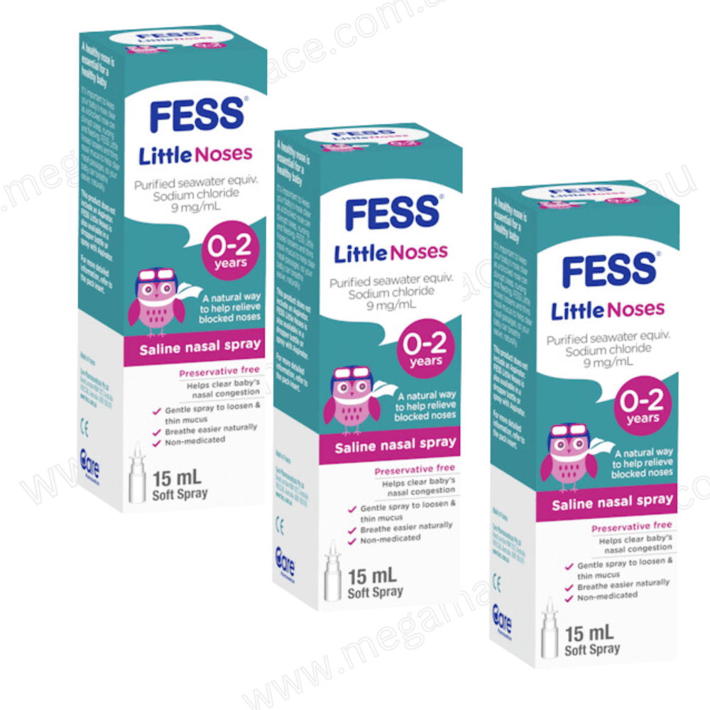 Lot of 3| Fess Little Noses Saline Nose Spray Single 15ml
