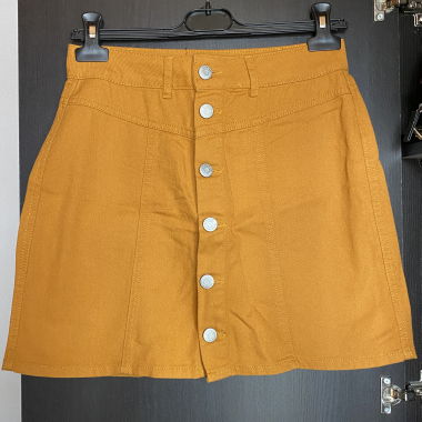Button-Up Skirt/Jupe/Rock mustard yellow