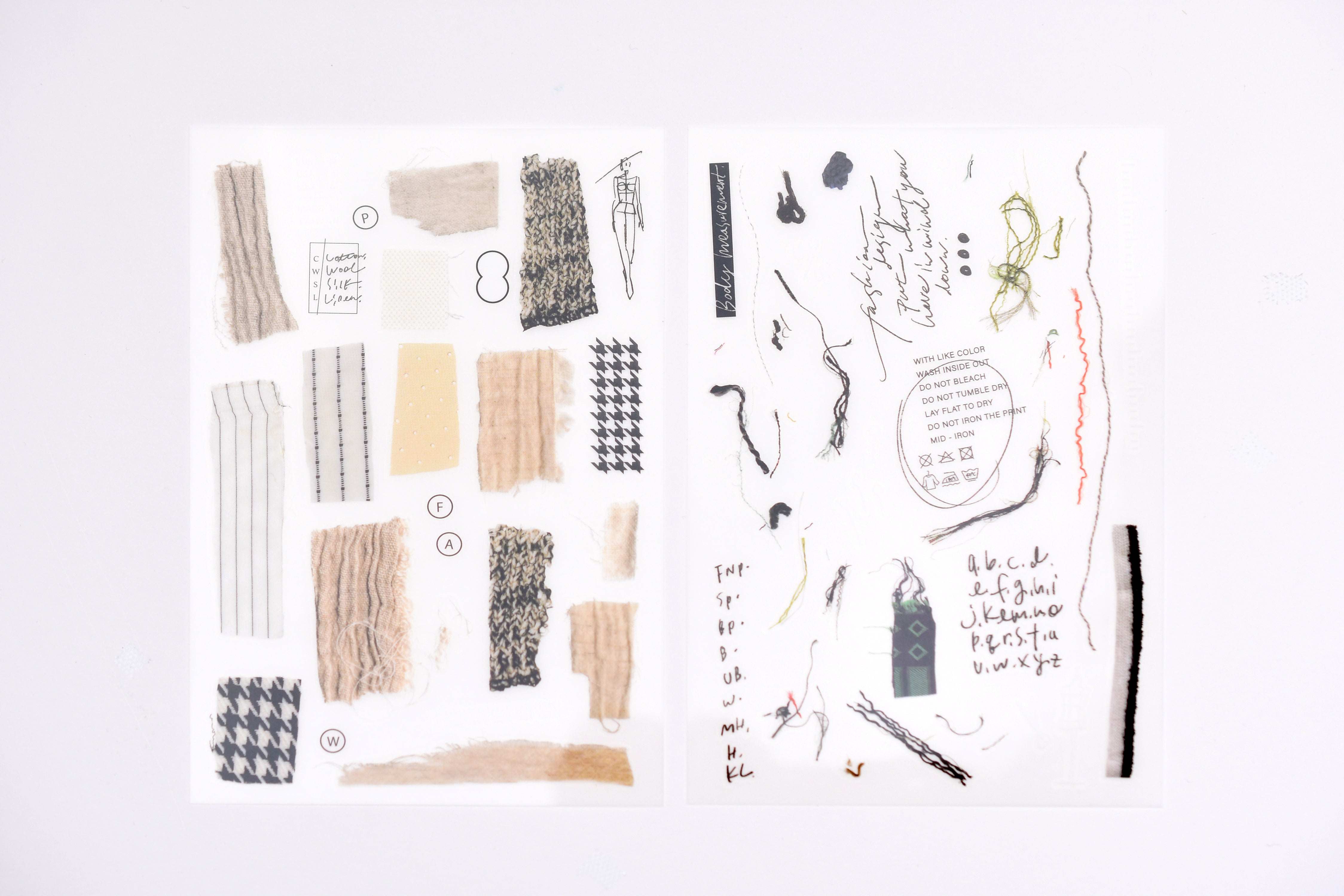 Some Sort of Fern Print On Stickers - Fabric Fibers – Yoseka Stationery