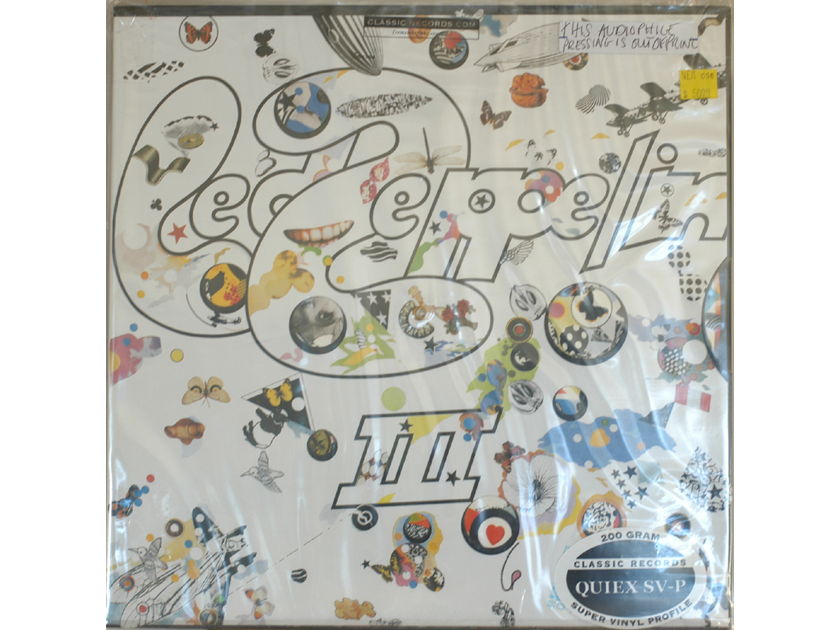 Led Zeppelin III 3 Sealed - Clasic Records 200 Grams Sealed Audiophile Pressing
