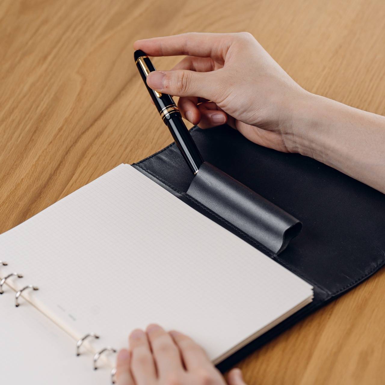 A5 Size System Notebook with Pen Holder, 16mm Rings, Tochigi