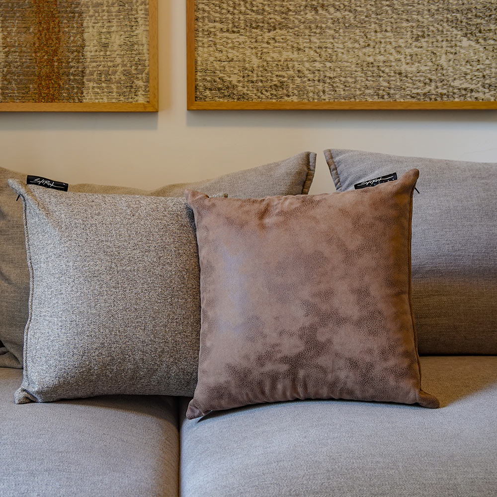 Cushions on a sofa couch