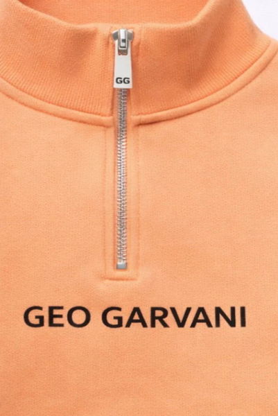 Sweatshirt with Zipped Neckline Cotton Fleece - Image 9
