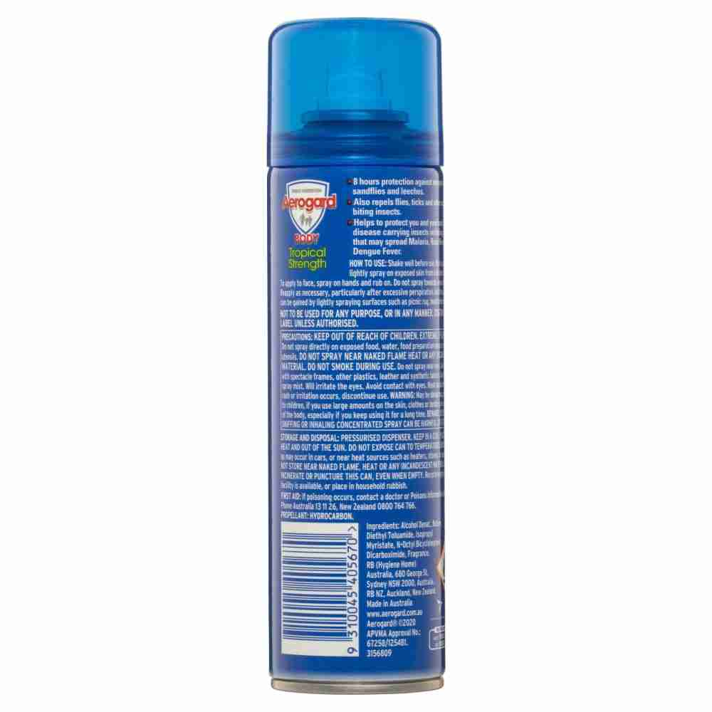 Aerogard Tropical Strength Insect Repellent Aerosol Spray 150G - Image 3
