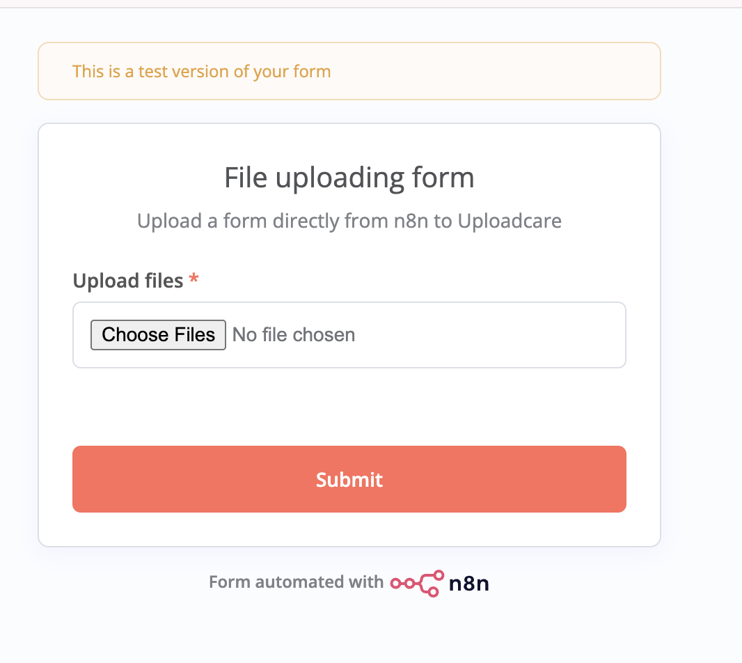 n8n Form Trigger node execution