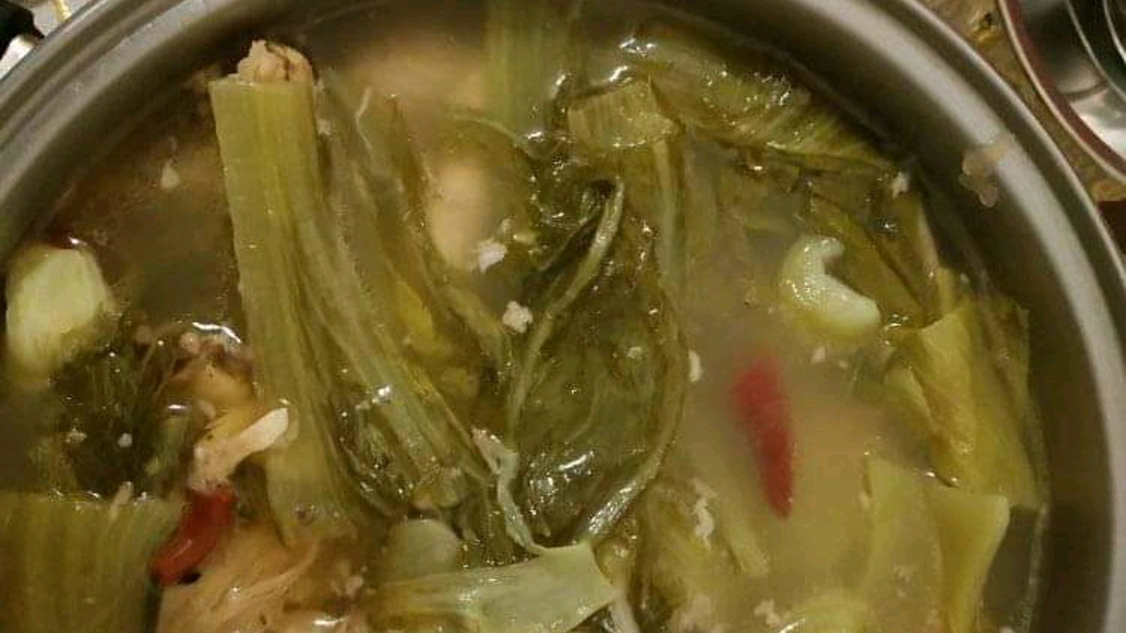 Sour Mustard Greens Stew/ Choy Buai(酸辣菜尾)