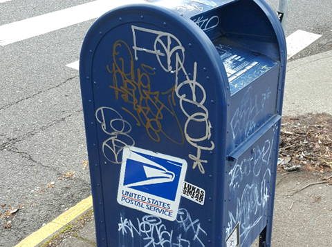 Before graffiti removal