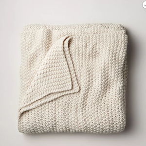 Chunky Knit Bed Blanket - Casaluna™ - Natural color