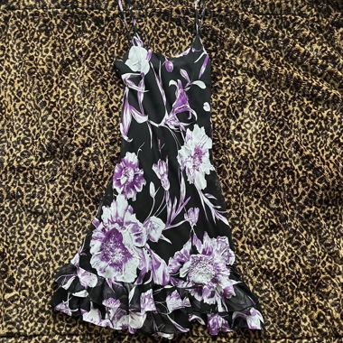 y2k floral print ruffled & layered maxi dress