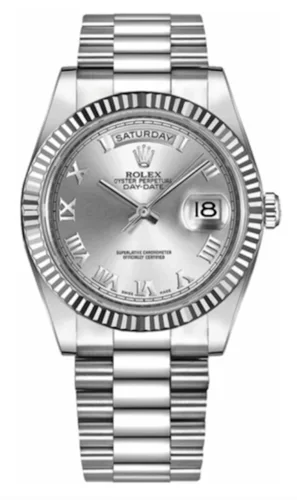Rolex Day-Date II Silver Dial Roman Numerals