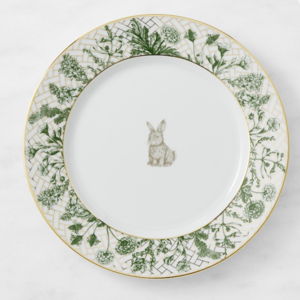 Garden Lattice Bunny Dinner Plates, Set of 4