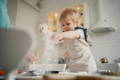 Little girl cooking. 