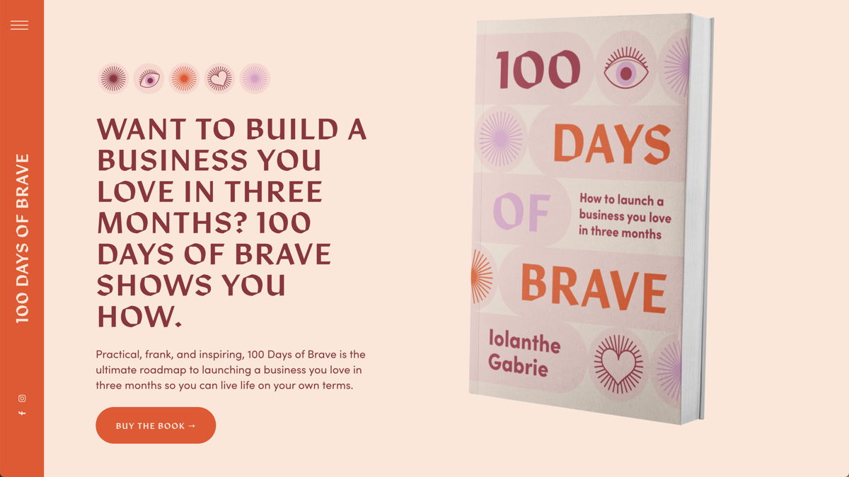 Screenshot of 100 Days Of Brave, from the author websites collection.