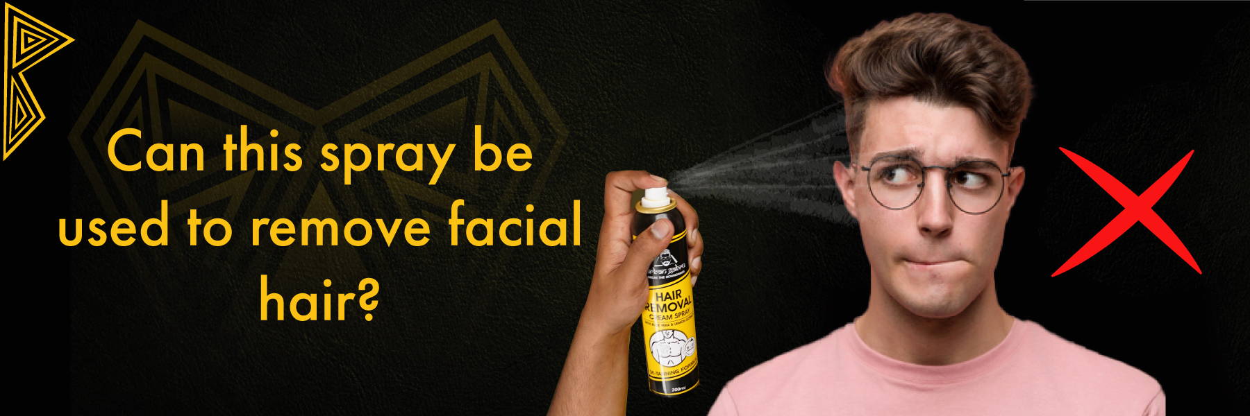 Hair Removal spray can be used to remove facial hair