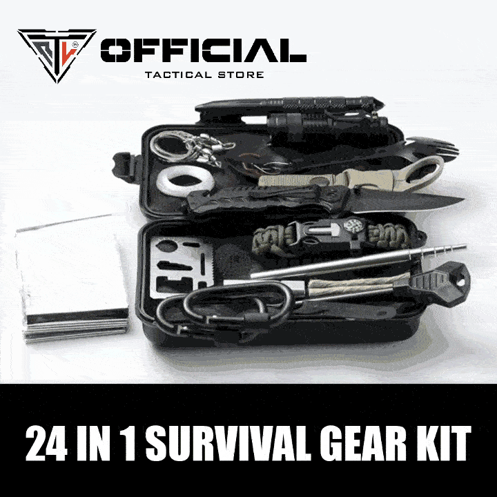 EILIKS Survival Gear Kit, Emergency EDC Survival Tools 24 in 1 SOS