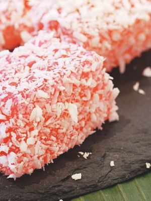 Rose Flavoured Sago Cake Recipe