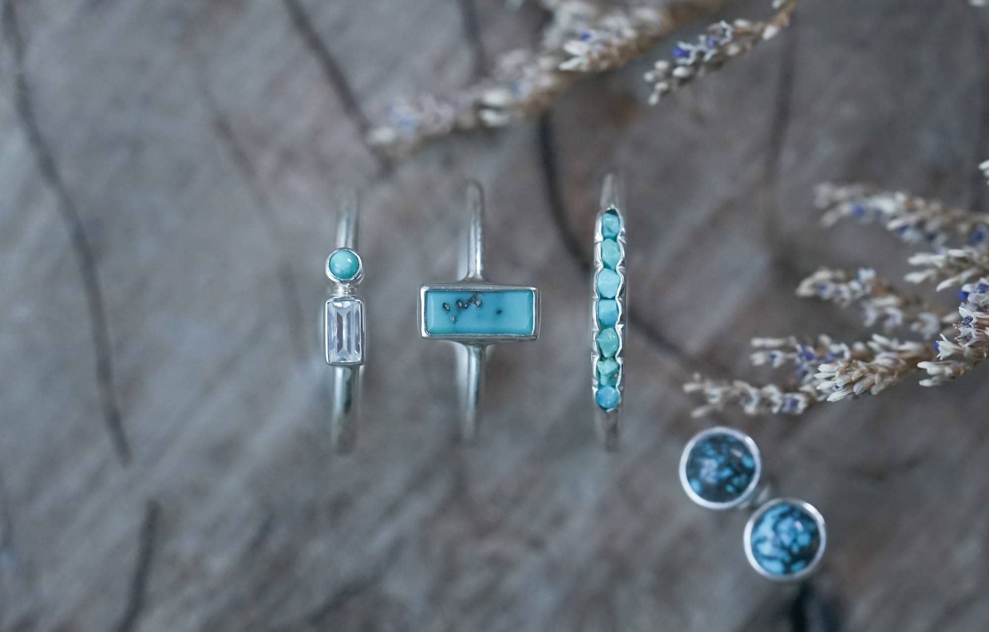 turquoise december birthstone jewelry in silver