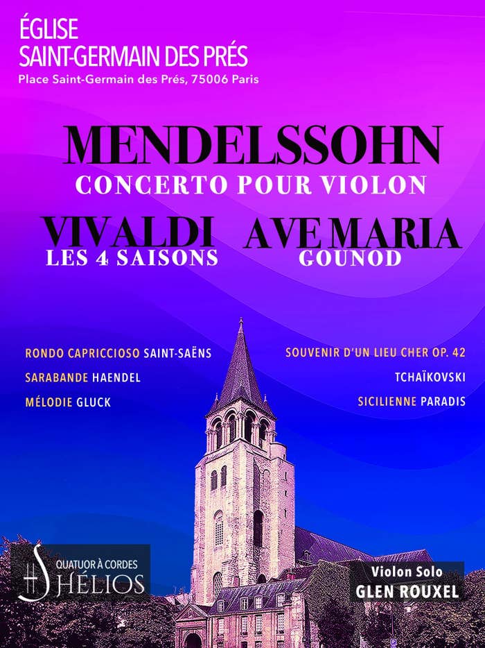 Les 4 Saisons de Vivaldi, Ave Maria, Concerto de Mendelssohn-Eglise Saint Germain des Prés