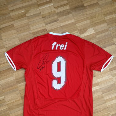 2008-10 Schweiz Nati Trikot Frei signierte Size M