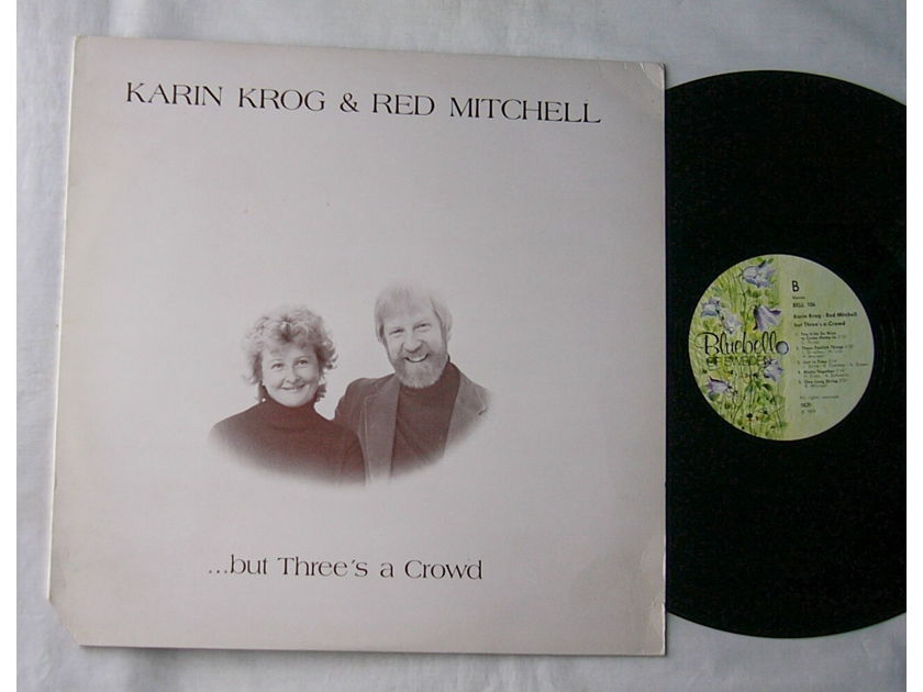 KARIN KROG & RED MITCHELL  - - BUT THERE'S A CROWD-- RARE PROMO 1977 VOCAL JAZZ ALBUM --made in SWEDEN