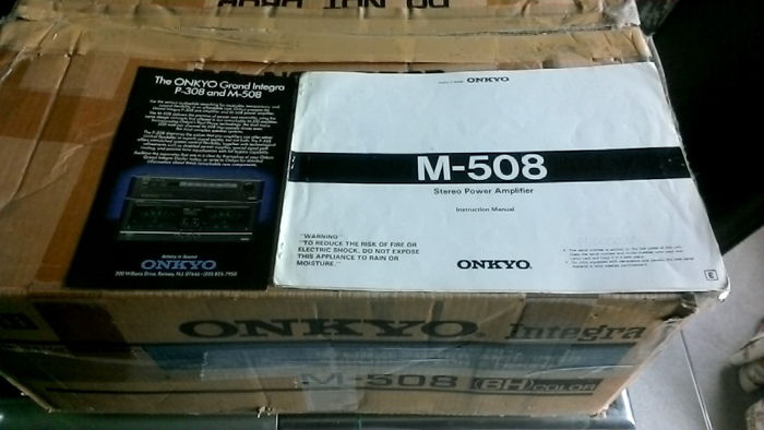 Onkyo Grand Integra M-508 Power Amp Mint With Box & Manual
