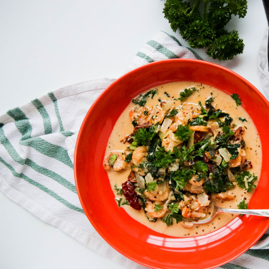 Creamy Tuscan Garlic Butter Shrimp - Perfect Keto