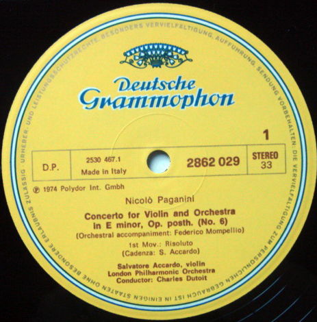 DG / ACCCARDO-DUTOIT, - Paganini Six Violin Concertos, ...