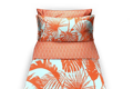LEVIA Cover in Bed Satin Cotton - Orange Blue