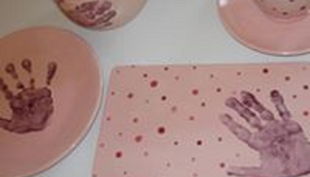 kreativ cafe momentmal tasse und teller