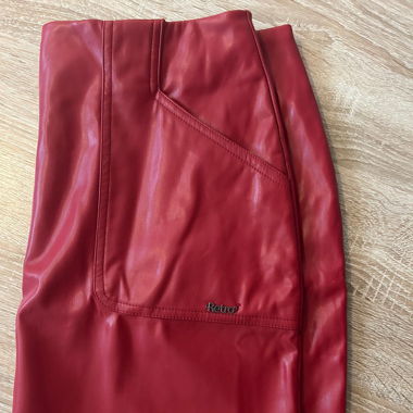 Red Leather Skirt by Retro Jeans 