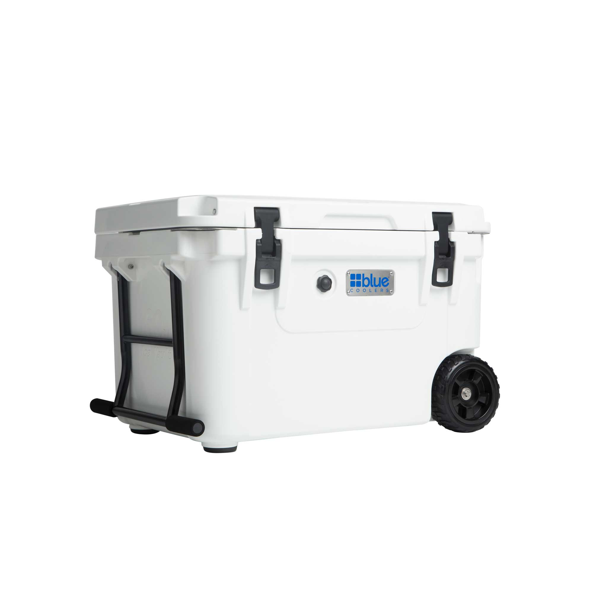 60 Quart Ice Vault RotoMolded Cooler with Wheels Blue Coolers