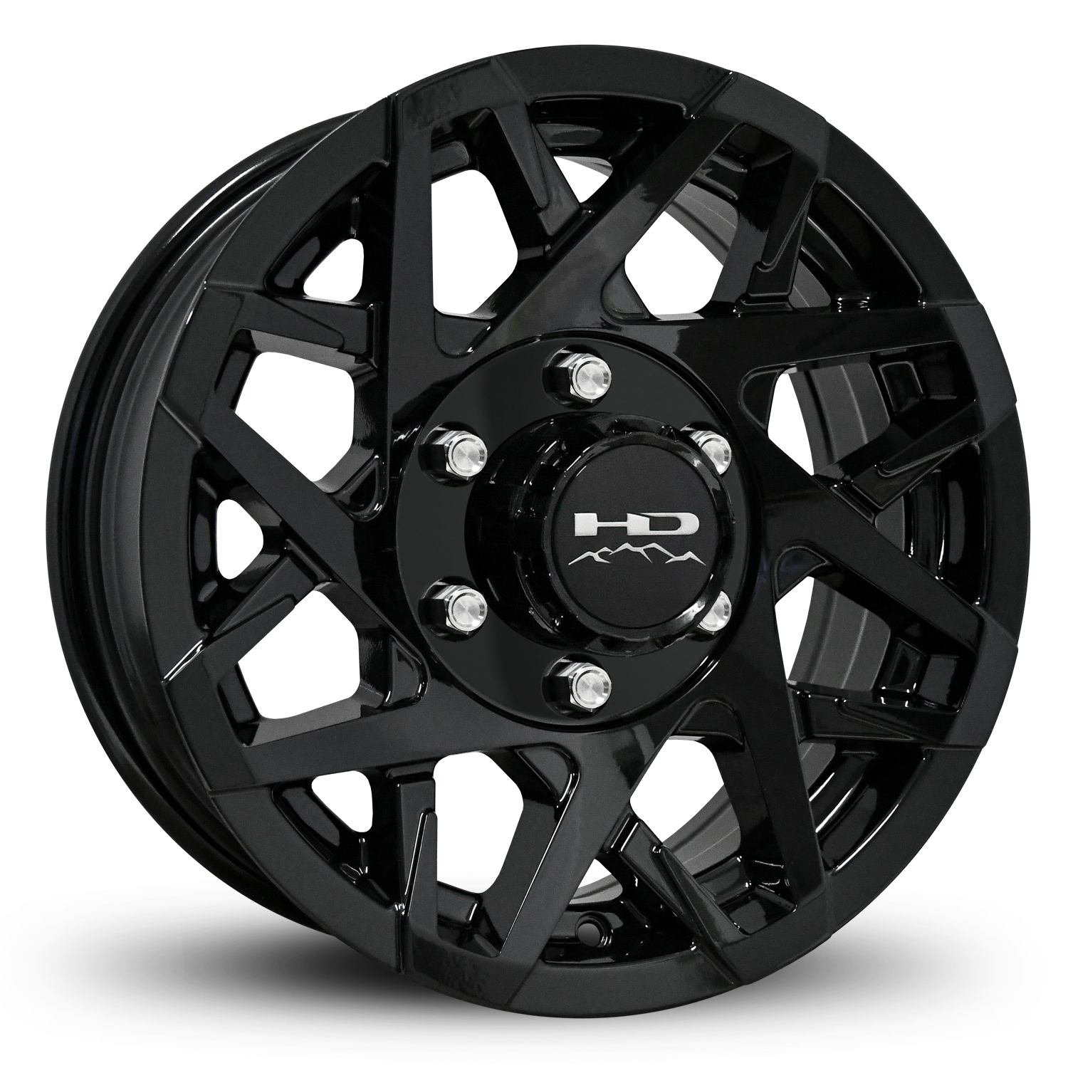 HD Off-Road Canyon Custom Trailer Wheel Rims in 16x6.0 16x6 All Gloss Black with Center Cap & Logo fits 6x5.50 / 6x139.7 Axle Boat, Car, RV, Travel, Concession, Horse, Utility, Lawn & Garden, & Landscaping.