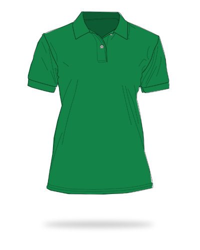 Fern green ladies fit honeycombed cotton polo shirts sj clothing manila philippines