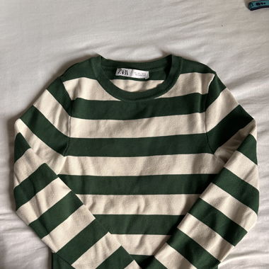 green striped long sleeve 