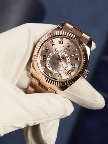 Rolex Sky-Dweller Sundust Roman Numerals Oyster Bracelet Box & Papers 2017