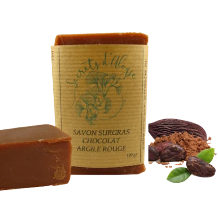 Savons Bio : Chocolat Argile Rouge + Argan Vetyver