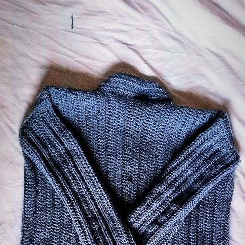 Ribbed Crochet Kimono Cardigan