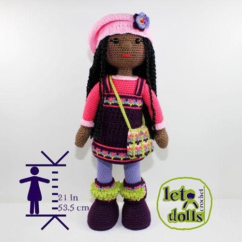 LetoDolls Gehaakte Patronen Grote Poppen (21" / 53 cm) Deel 1: Alex, Brenda, Cara & Dan
