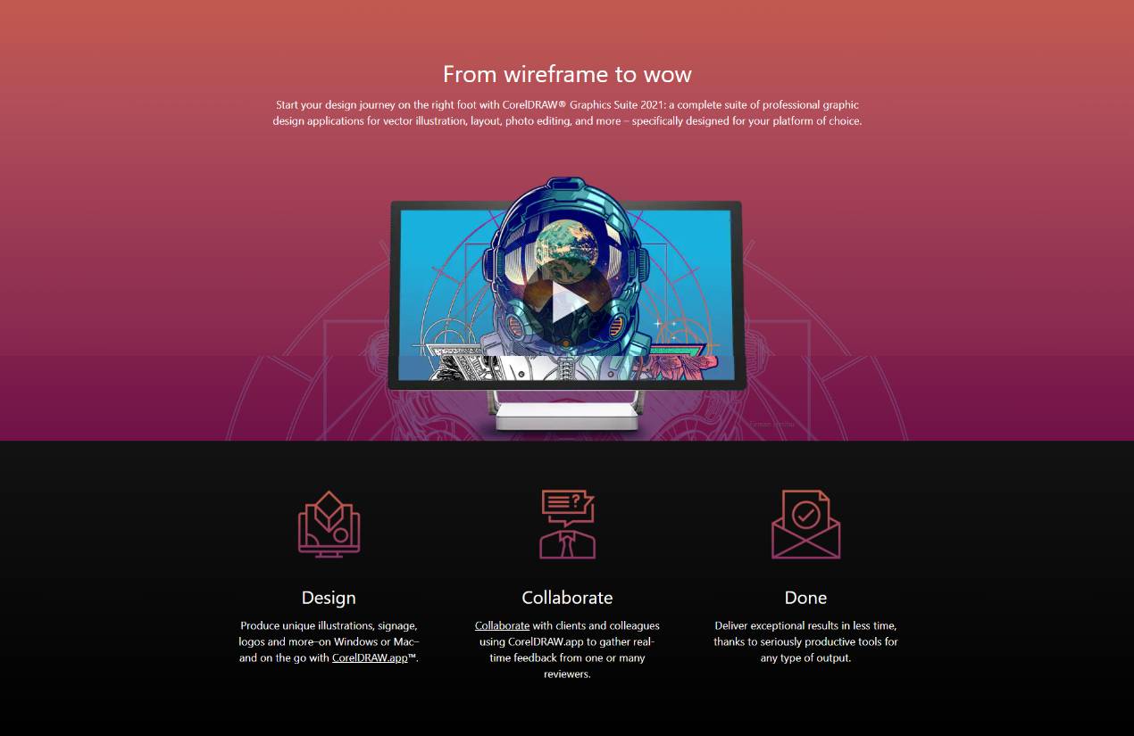 Corel product / service