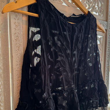 Zara transparent black top 