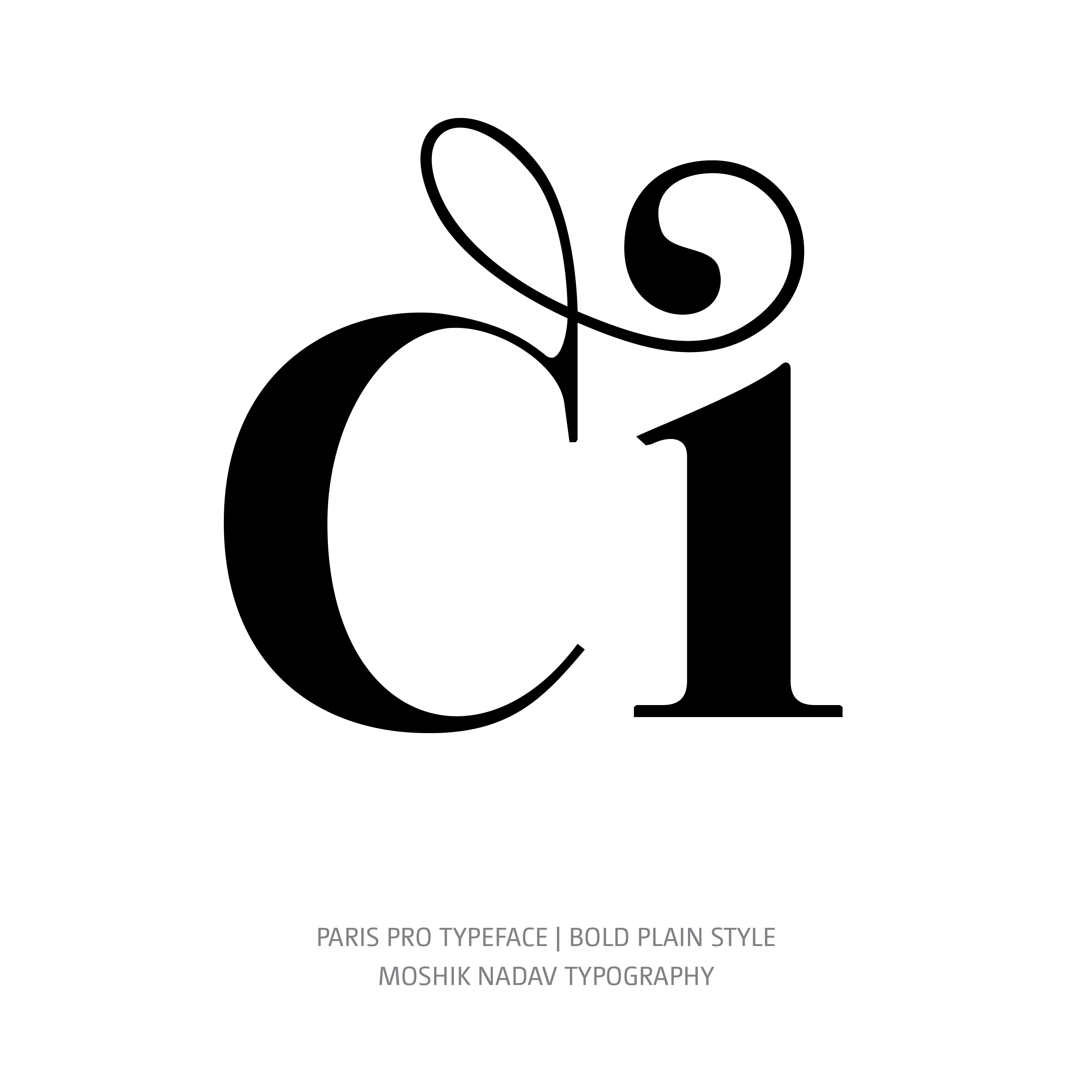 Paris Pro Typeface Bold ci alternate ligature